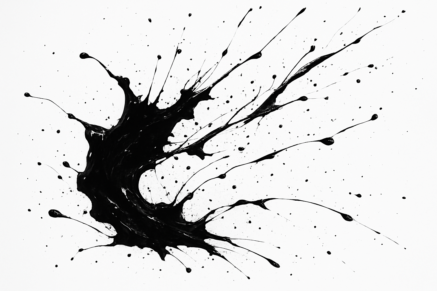BLACK PAINT SPLASH