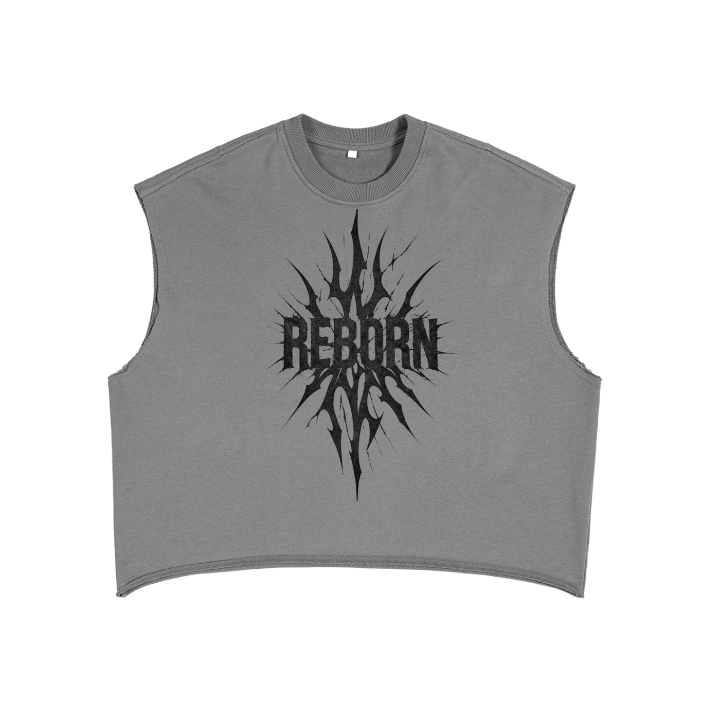 REBORN-French Terry Boxy Tank Top