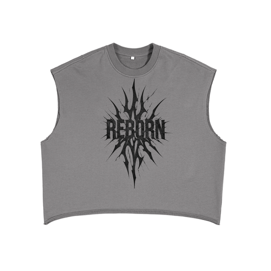 REBORN-French Terry Boxy Tank Top